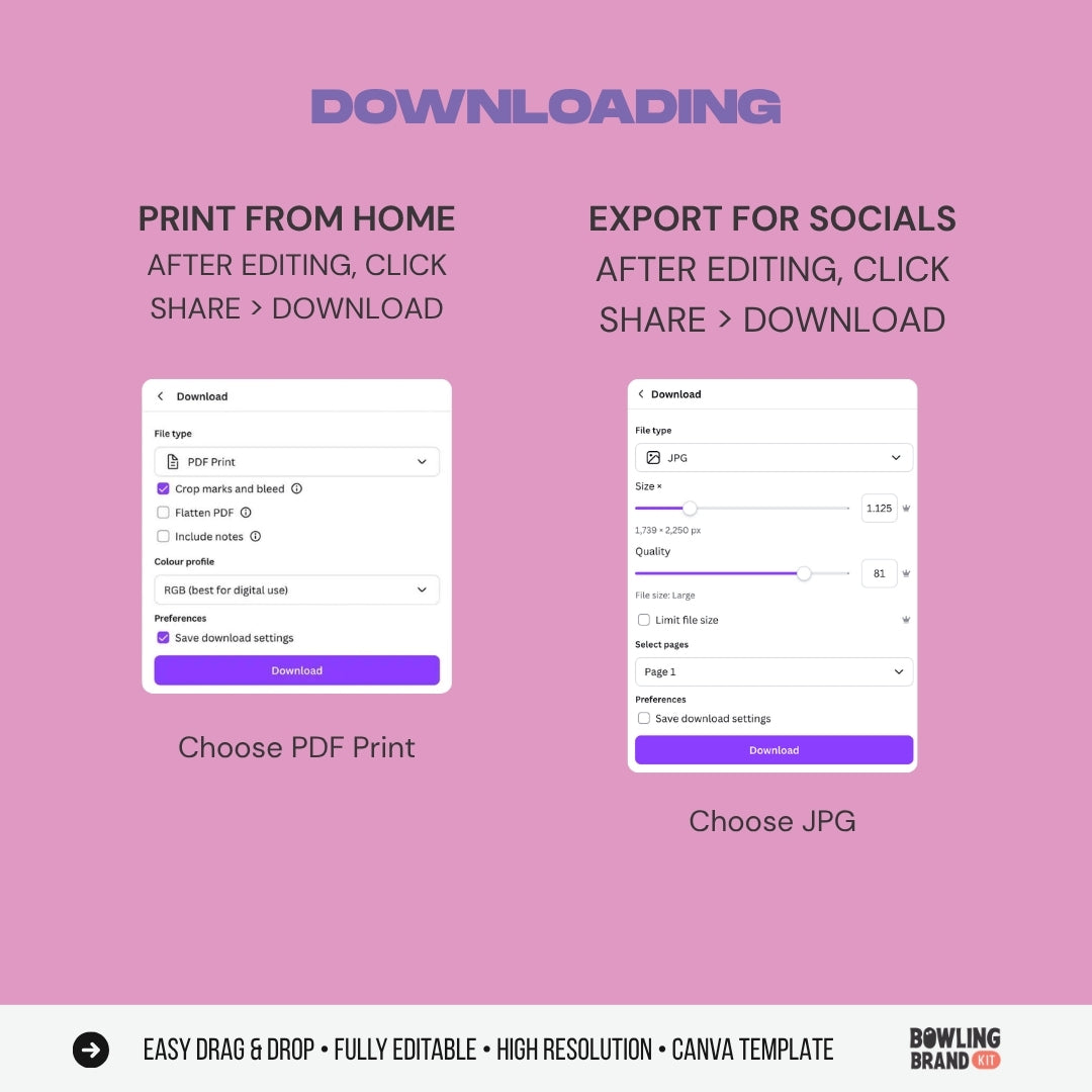 Bowling League Flyer Template (Canva Template)