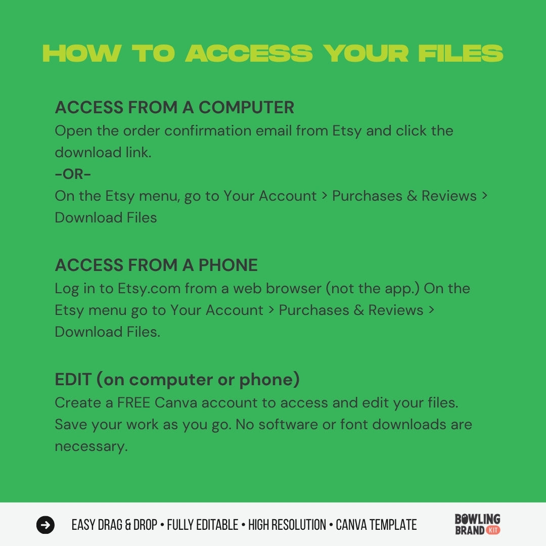 Bowling League Flyer Template (Canva Template)